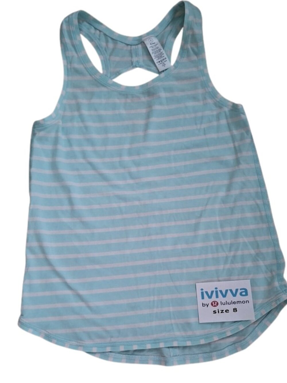 Ivivva by Lululemon🍋Happy Livin' Tank Prima Cotton Lycra Stripes size 8